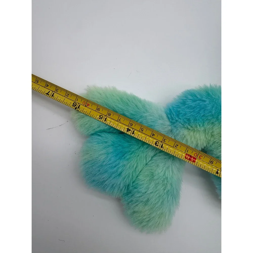 Bee Happy Plush Frog Kids 17 in Blue Yellow Tie Dye Heart Stuffed Animal